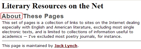 site: Literary Resources on the Net