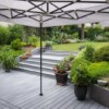 02/07/2018 Vue du nouvel habillage de la terrasse et de l'escalier (depuis le barnum)
